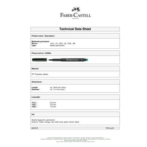 Marcatore cancellabile Faber-Castell Multimark nero SF 0,4 mm 152399